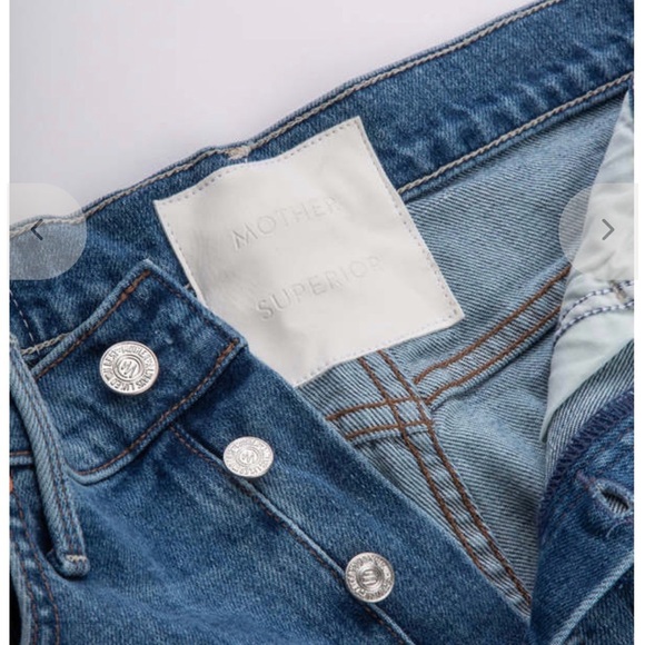 MOTHER The Fly Cut Tomcat Roller High-Rise Wide-Leg Jeans -Crashing.NWT. Size 31 - Picture 5 of 8